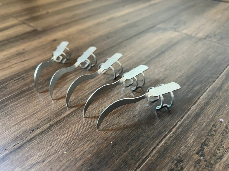 TALON BDSM Primal Claws Adjustable Stainless Steel Kink Fetish Set of 5 Fingers