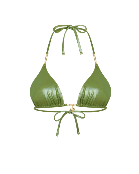 Lyra Bikini Top in Green | By Agent Provocateur