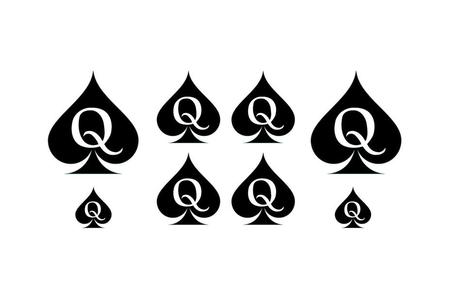 Queen of Spades Temporary Tattoos