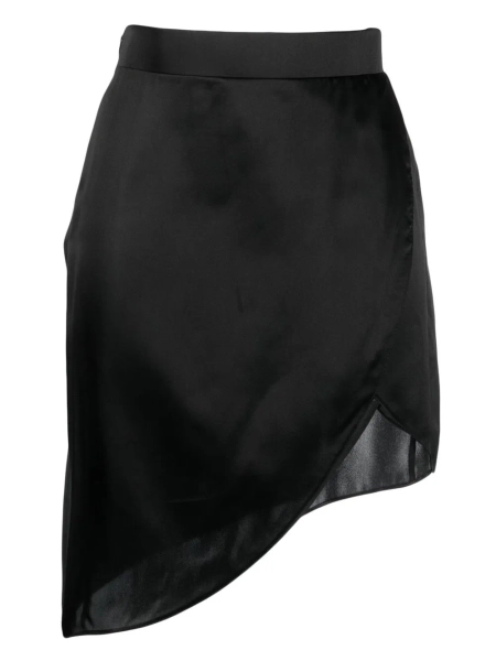 Maison Close Rendez-Vous asymmetric silk skirt | S