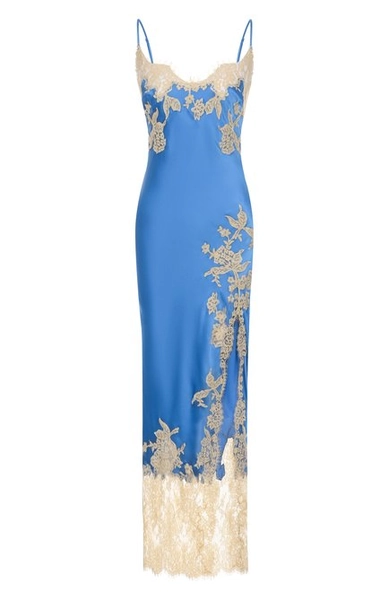 Marjolaine Blue Silk Сhemise