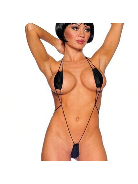 1pc Sexy Lingerie Bundle Strap  Bed Seduction Pajamas With Pearls Suit Pajamas