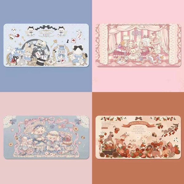Fairy Tale Desk Mats Aesthetic Gaming Mouse Pads Kawaii Decor