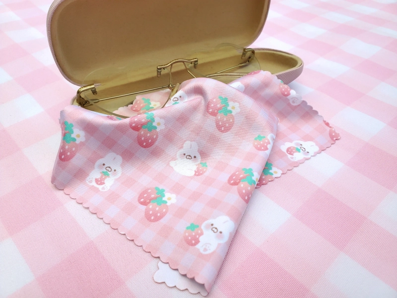 Bun Bun Berry Glasses Microfiber Cloth