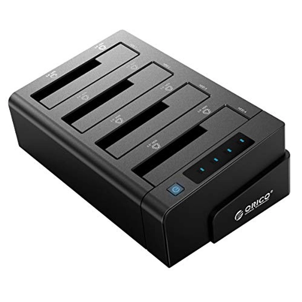 ORICO Boîtier Externe pour Disque Dur, Disque Dur Station d'accueil, Duplicateur, USB 3.0 vers SATA pour HDD SATA de 2,5/3,5 Pouces et SSD, avec Clone Hors Ligne (6648US3-C)