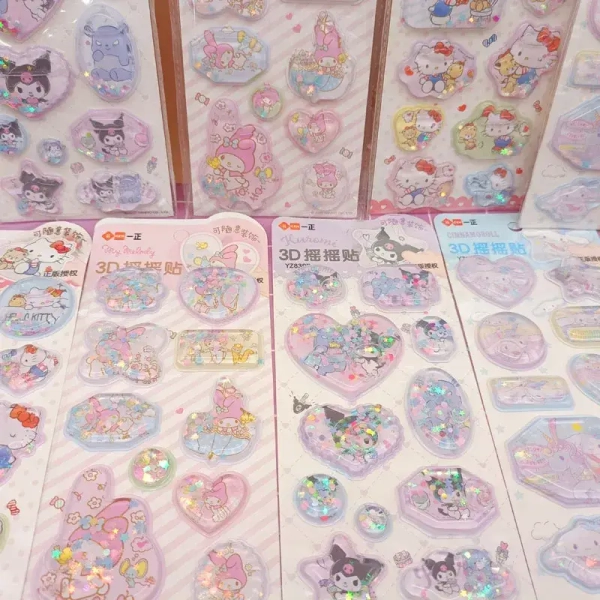 Adorable 3D Puffy Character Sticker Sheets Featuring Sanrio Characters