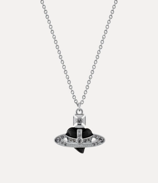 New Diamante Heart Pendant Necklace