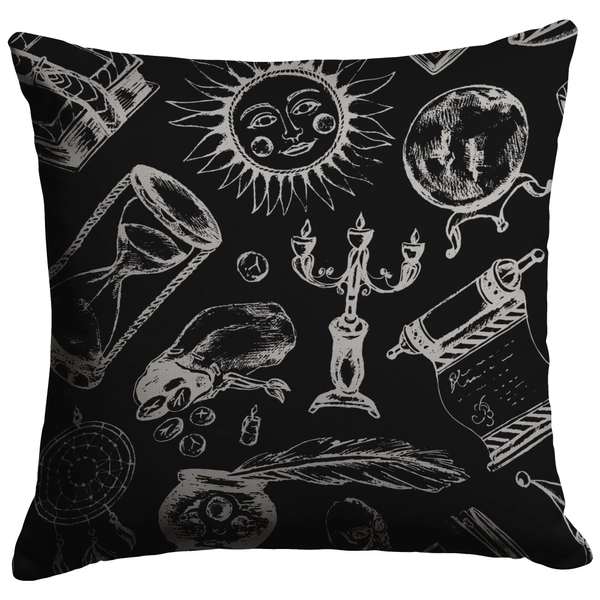 Fortune Teller Throw Pillow (Dark)