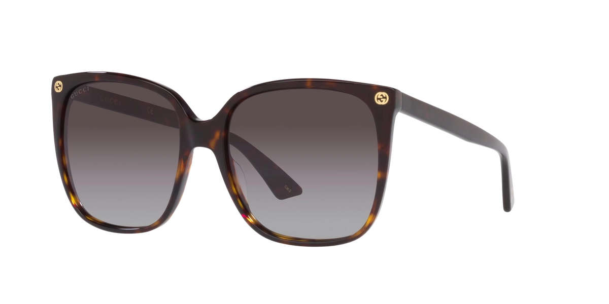 GUCCI GG0022S Tortoise - Women Luxury Sunglasses, Brown Gradient Lens
