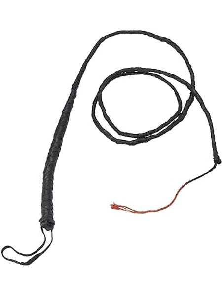 Smiffys Long Bull Whip, Black 182cm, Circus Fancy Dress, Adult Dress Up Hen & stag / adult items