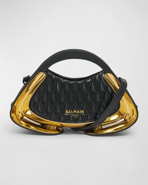 Jolie Madam Small Top-Handle Bag in Quilted Faux Leather