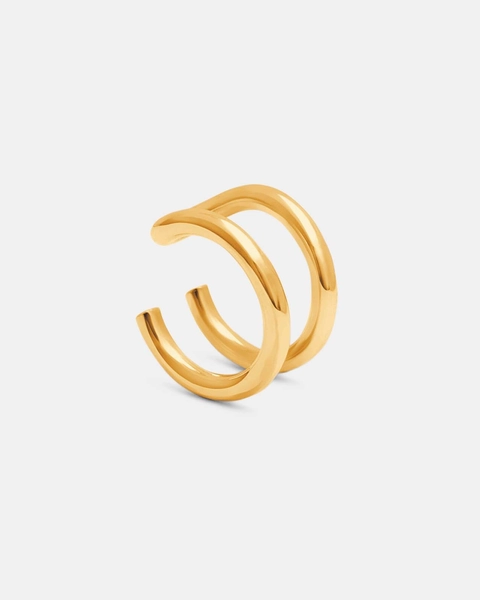 Double Trouble Ear Cuff in Gold Vermeil