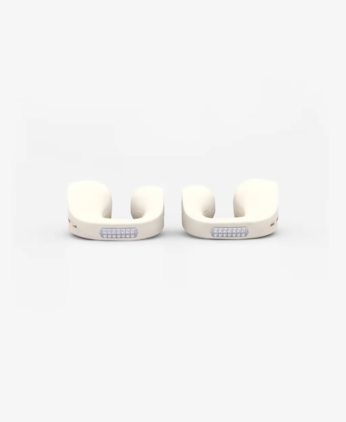 Wei&szlig; In-Ear-Kopfh&ouml;rer Rund 0.144 Karat Labor-gez&uuml;chteter Diamant Wei&szlig;gold 750