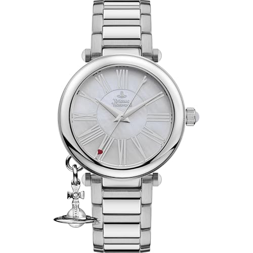 Vivienne Westwood Women's Quartz Watch with Mother of Pearl Dial Analogue Display and Metal Bracelet - Mother of Pearl/Silver