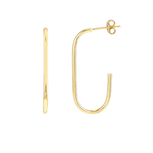 Skinny Gold Hoops - 14K Yellow Gold