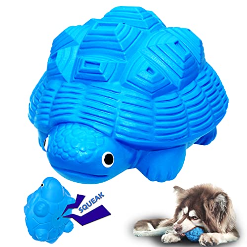 YILAKO Dog Toys for Aggressive Chewers, Heavy Duty Tough Dog Toy for Large Dogs, Indestructible Squeaky Dog Toys for All Breed Sizes - Blue