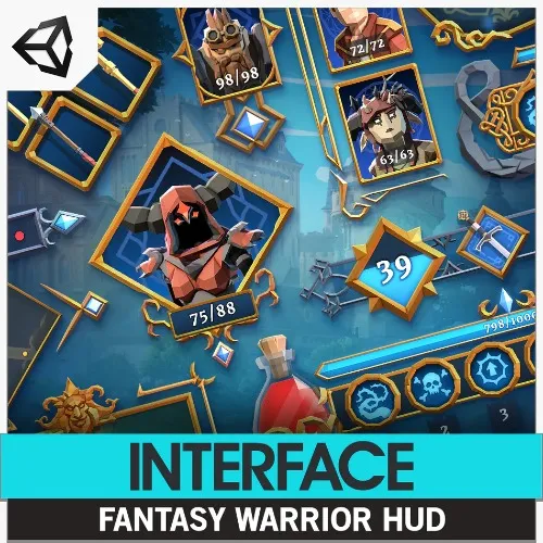 Fantasy Warrior HUD - Game dev asset