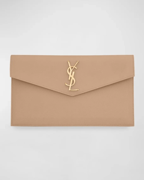 Uptown YSL Pouch in Grained Leather
