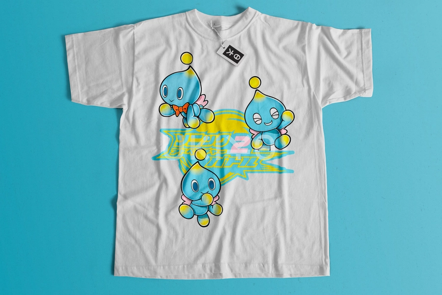 Hedgehog Japanese shirt, Sonic Adventure 2, Dreamcast Japanese Streetwear - Chaos