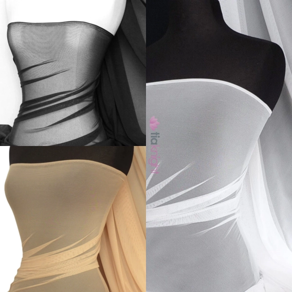 Power Mesh 4 Way Stretch Dressmaking Interior Decor Material- 109 P2 By Tia Knight