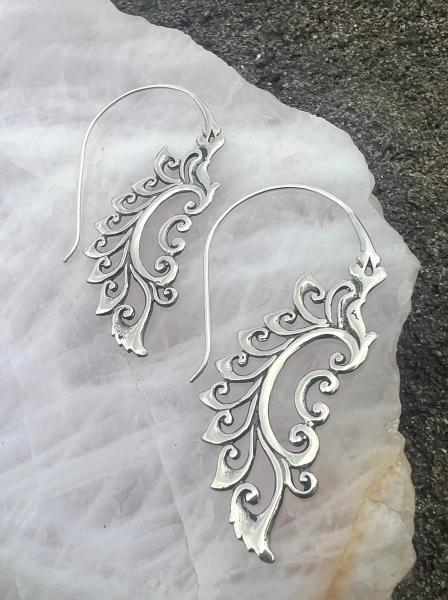 Silver Tribal Earrings