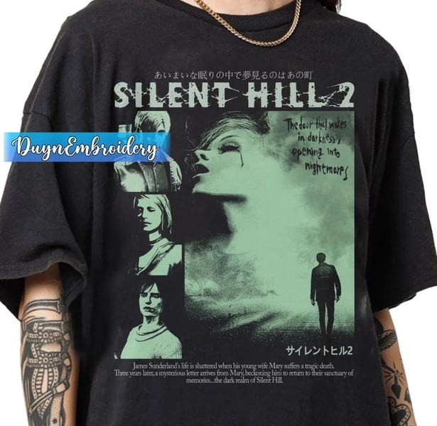 90s Graphic Style Silent Hill T-shirt, Retro Silent Hill Bootleg Rap Shirt, Jame