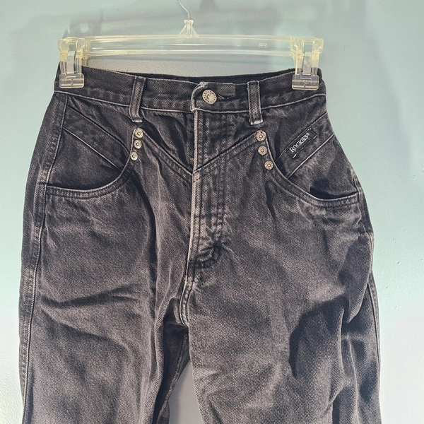 ROCKY MOUNTAIN ROCKIES Women's 27/5 Vintage 90s Black Studded Western Jeans