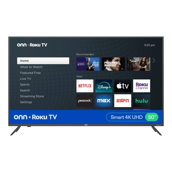 onn 50” Class 4K UHD (2160P) LED Roku Smart Television HDR (100012585)