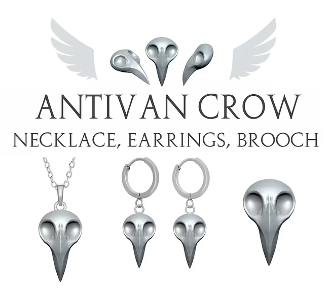 Dragon Age Veilguard Lucanis Antivan Crow Necklace