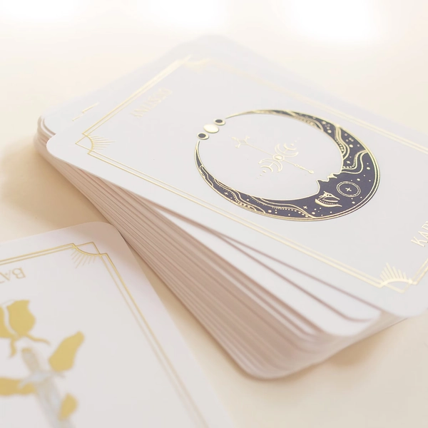 Ascension Tarot Deck | Raised Gold Foil • Instructions + Embossed Bag | Indie Small Batch | Ascension Tarot Realm | Oracle Cards
