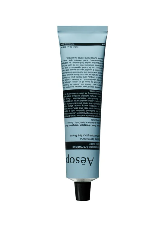 Aesop Reverence Aromatique Travel Size Hand Balm | Lotion that Gently Exfoliates Dry Hands + Nourishes with Macadamia Seed Oil and Shea Butter | 2.4 oz / 75 mL - Reverence - 2.4 Ounce (Pack of 1)