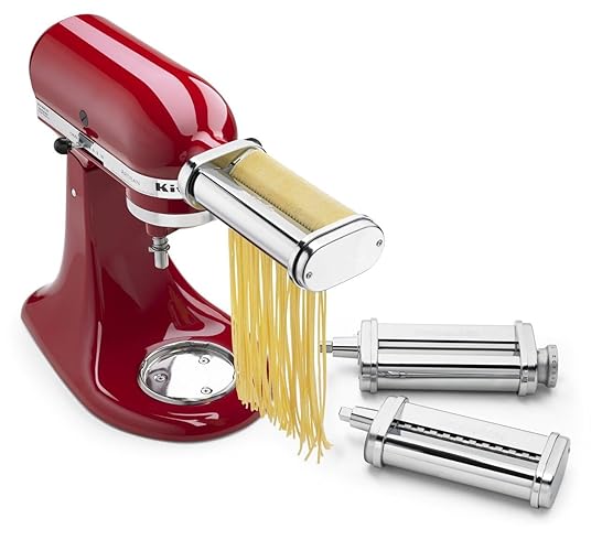 KitchenAid KSMPRA Stand Mixer Attachment Pasta Roller & Cutter, 3-Piece Set, Stainless Steel - Pasta Roller & Cutter