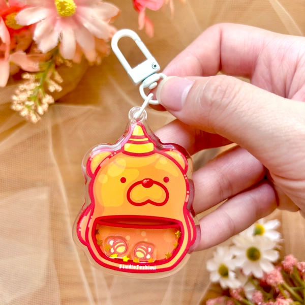 Honey Bear Shaker Keychain