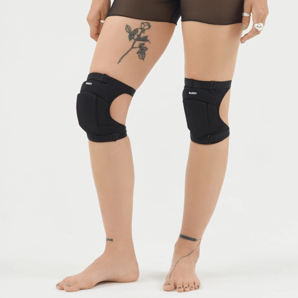 Adjustable Knee pads – PRO 5 EASY TOUCH – Black | Queen Wear