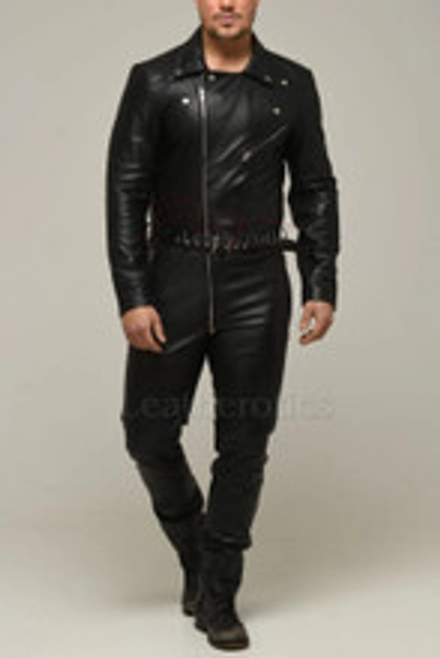 Custom Made leather biker jacket suit