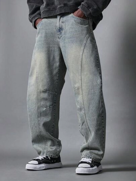 SUMWON Jeans da carpentiere con vestibilità skater