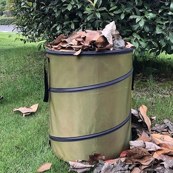 30 Gallon Collapsible Container Gardening Bag, Camping Trash Can, Pop-Up Trash Can/Recycle Bin, Car Garbage Can, Reusable Outdoor Trash Garden Yard Tr
