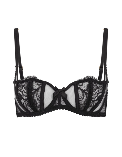 Rozlyn Balconette Underwired Bra in Black | Agent Provocateur