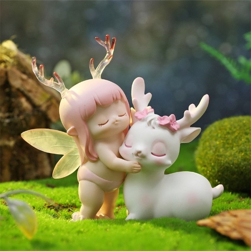 Fairy Fawn Figurines - Pink Fawn Cuddles