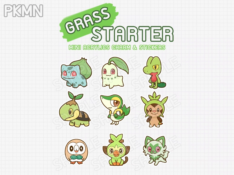 Snivy Acrylic Keychain