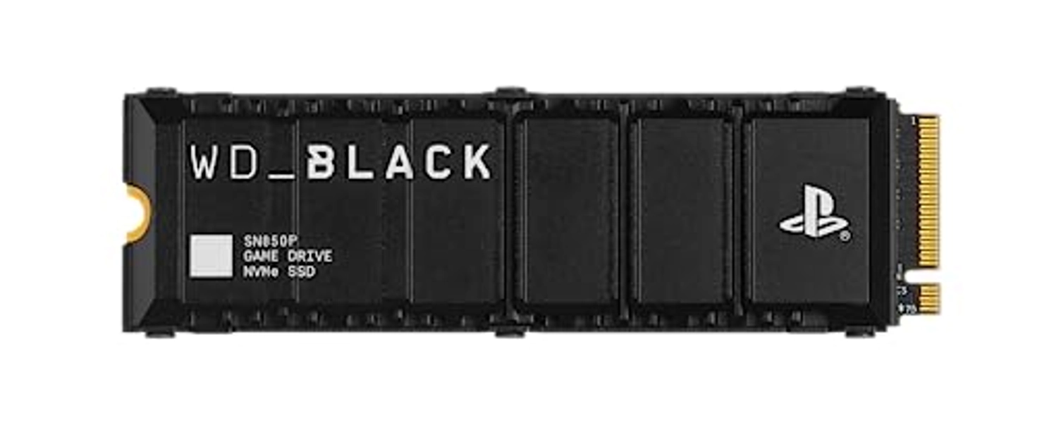 WD_BLACK 1TB SN850P NVMe M.2 SSD Officially Licensed Storage Expansion for PS5 Consoles, up to 7,300MB/s, with heatsink - WDBBYV0010BNC-WRSN