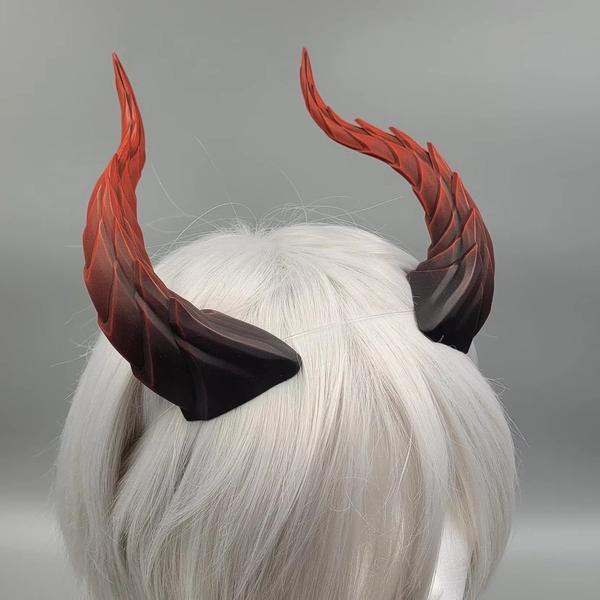 Lizard Dragon Horns - Painted Fantasy Horns for LARP & RPG Cosplay