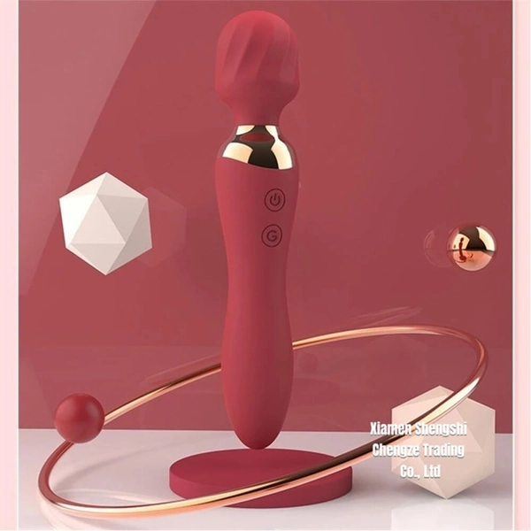 Female masturbation gadget with double-headed vibration rod heating - Jooytoy