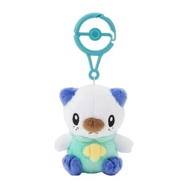 Pokemon Center Plush Keychain Oshawott Carabiner Clip Mascot Doll Japan NEW