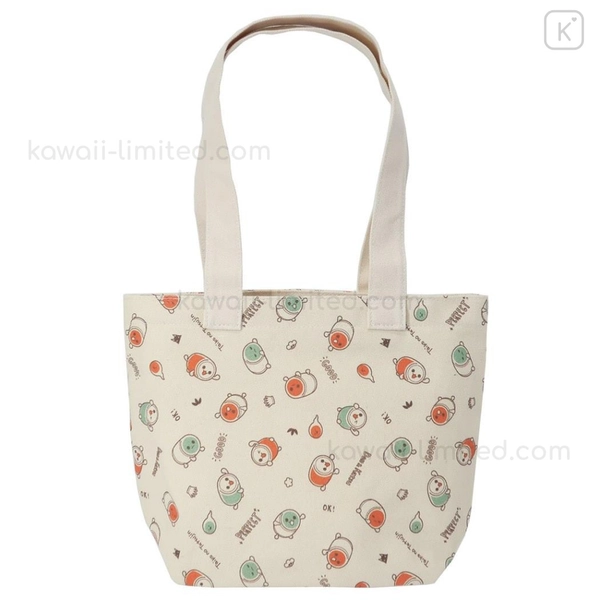 Japan Taiko no Tatsujin Mini Tote Bag - Canvas Zipper Drawing Taiko Friends