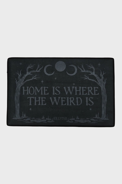 Home Is Where The Weird Is Doormat | ONE SIZE / Black / 100% Polyester