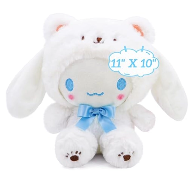 Lobsgous Cinnamoroll Plush 11", Kawaii Cartoon Plush Figure Toy, Cute Stuffed Animal Pillow, Cartoon Theme Party Favor for Girls Cinnamoroll Fans Birthday Gift