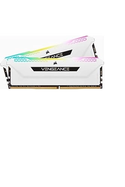 Corsair Vengeance RGB Pro SL 32GB (2x16GB) DDR4 3200 (PC4-25600) C16 1.35V Desktop Memory - White (CMH32GX4M2E3200C16W) - 3200 MHz - 32GB (2x16GB) - White