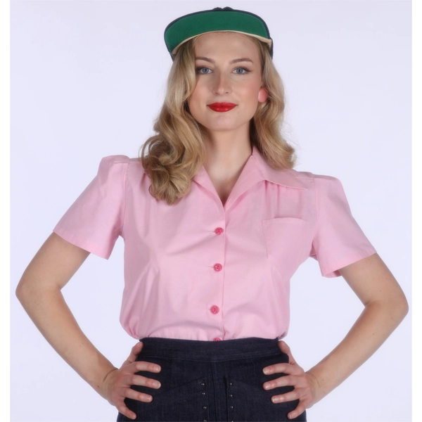 Work Blouse in Pink