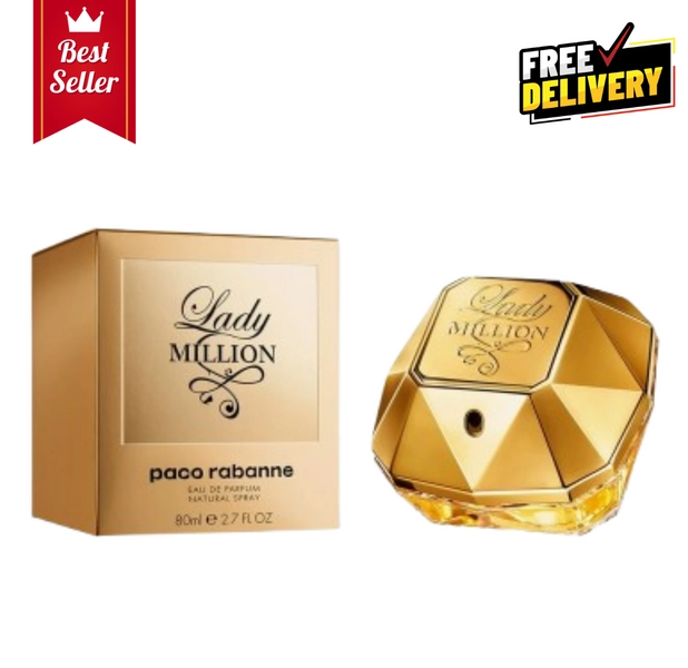Lady Million Eau de Parfum 80ml Spray Brand New &amp; Sealed Box